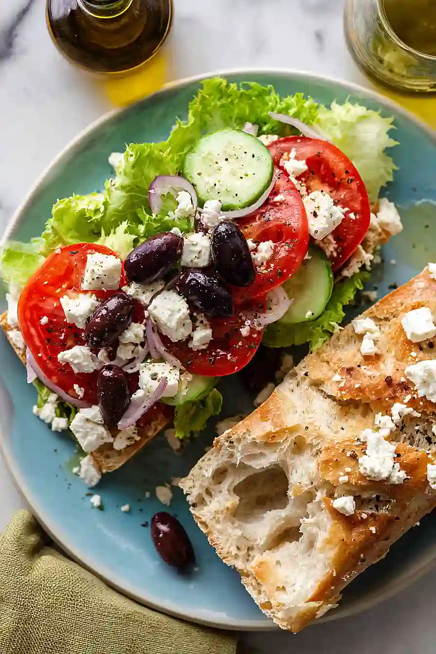greek salad sandwich