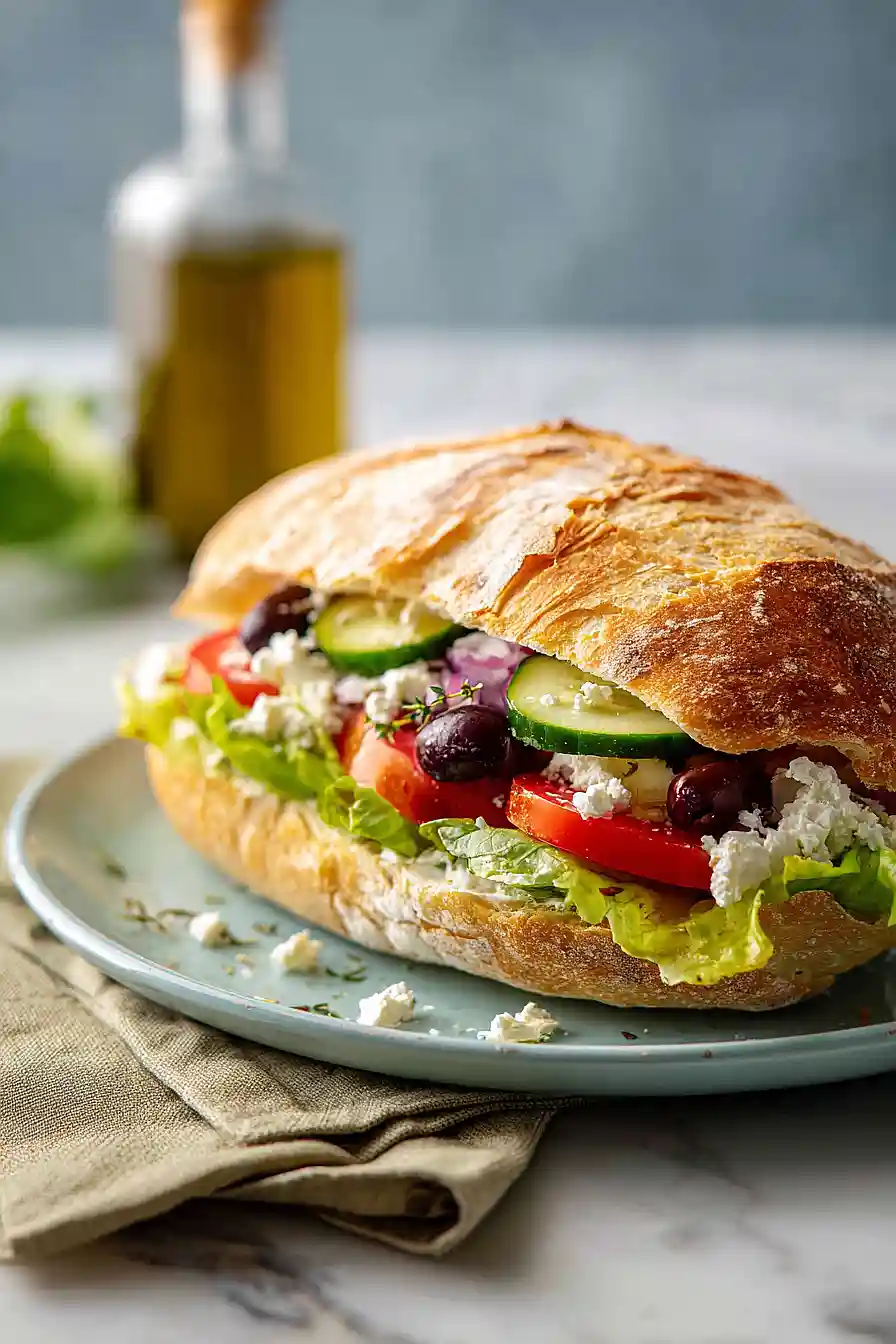 greek salad sandwich