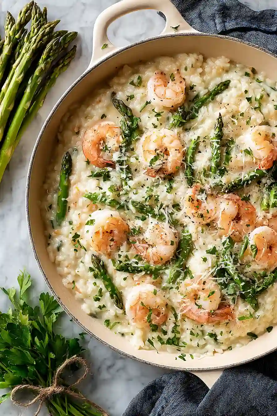 shrimp and asparagus risotto