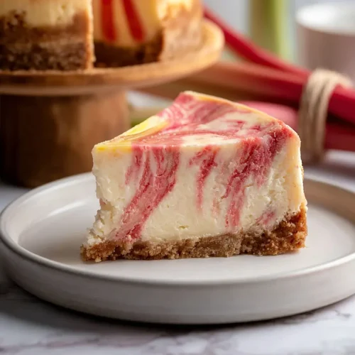 rhubarb and lemon cheesecake