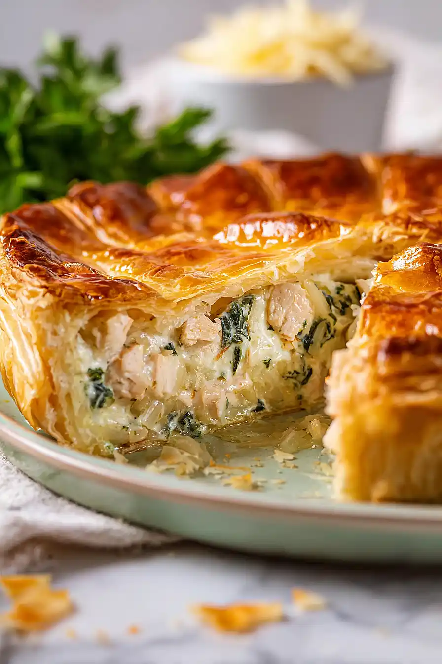chicken and spinach pie