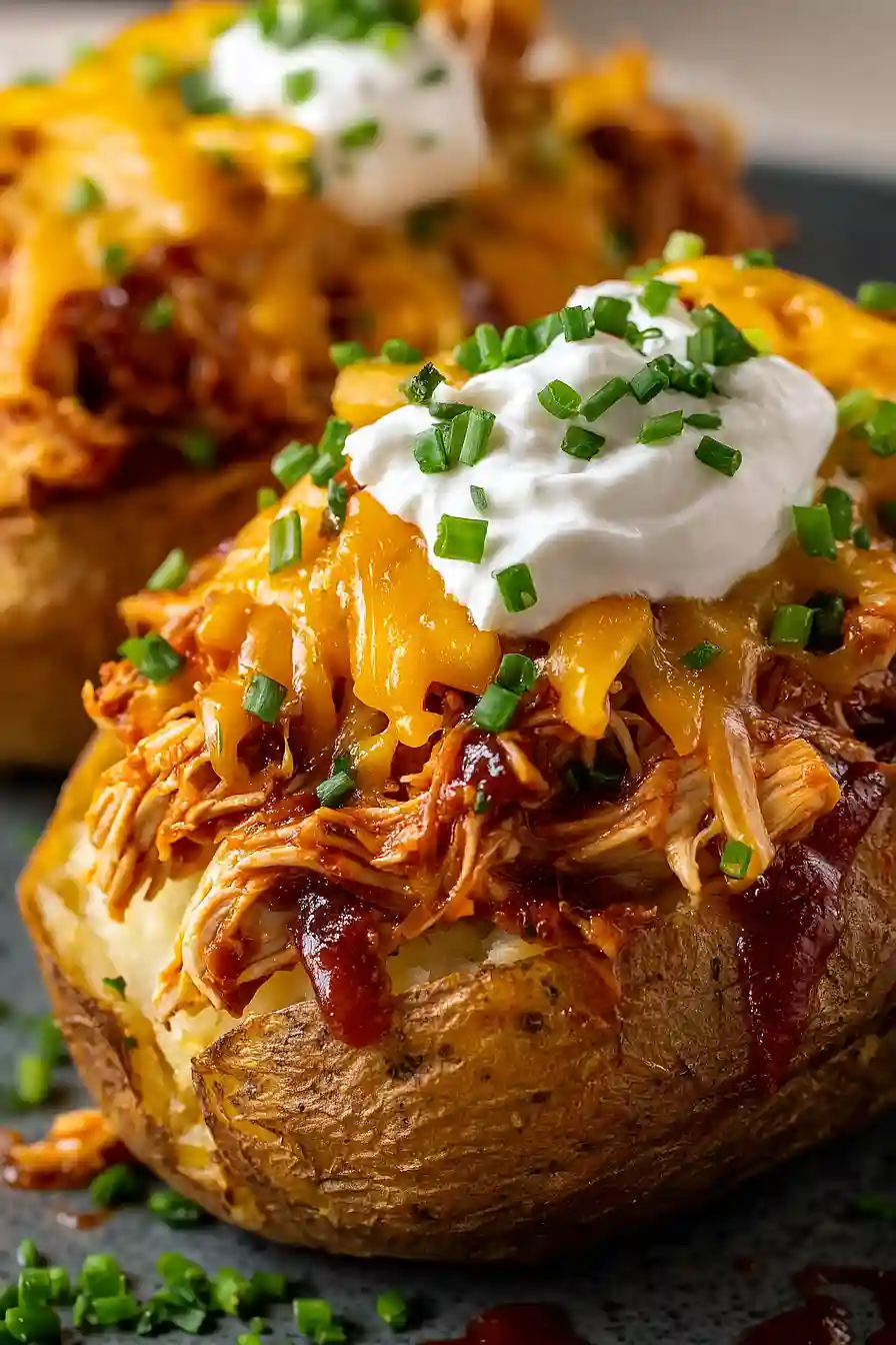 bbq chicken baked potatoes