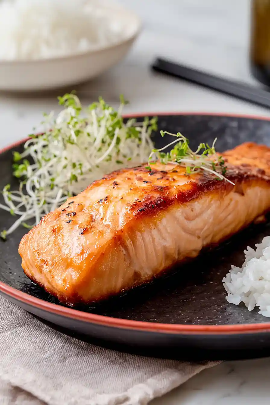 japanese style grilled salmon