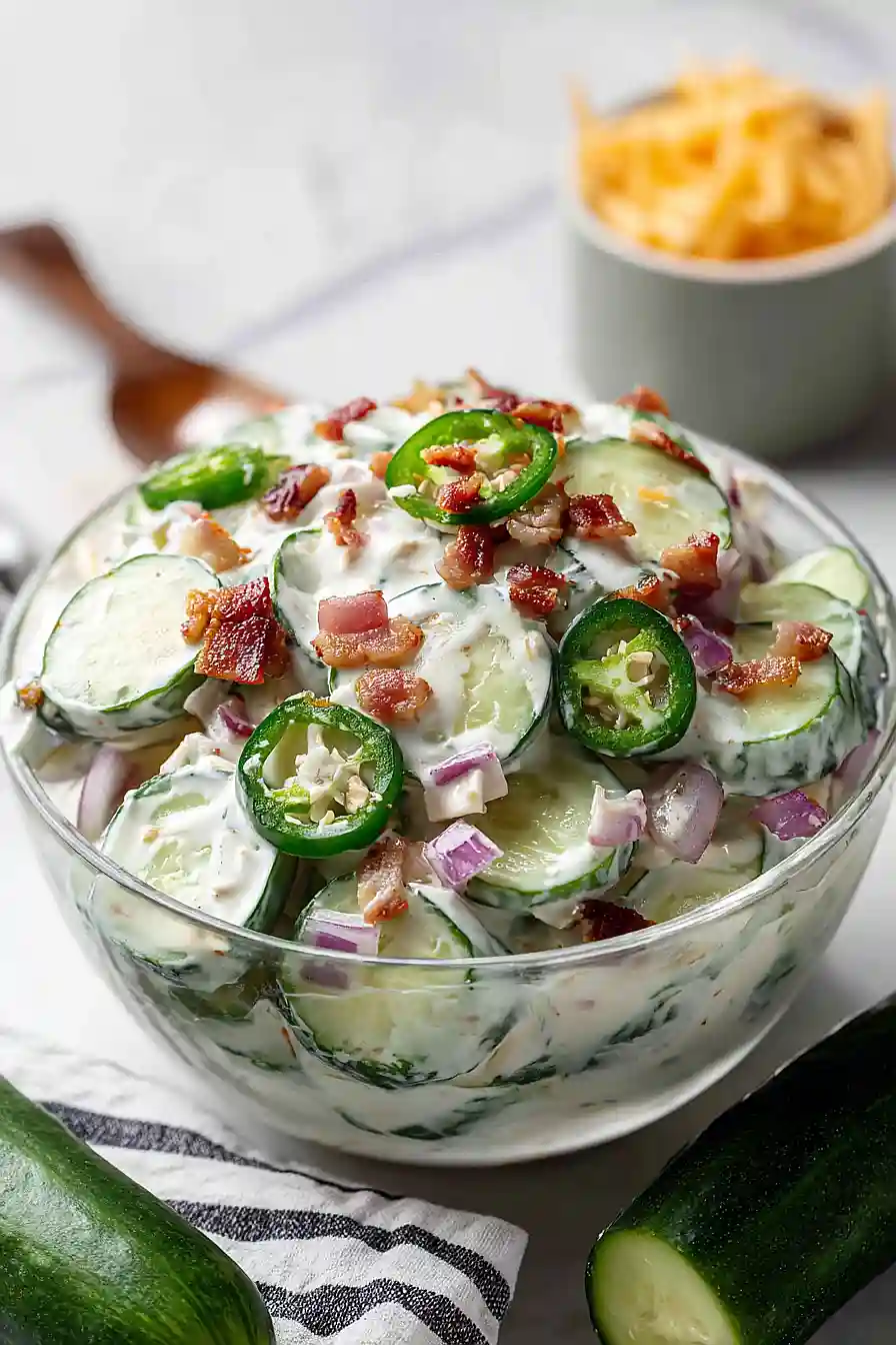 jalapeño popper cucumber salad