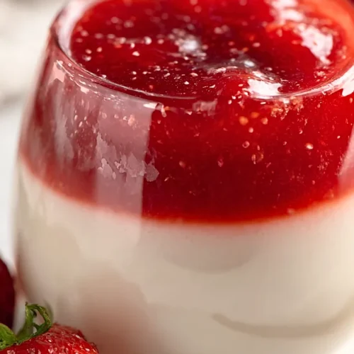 strawberry panna cotta