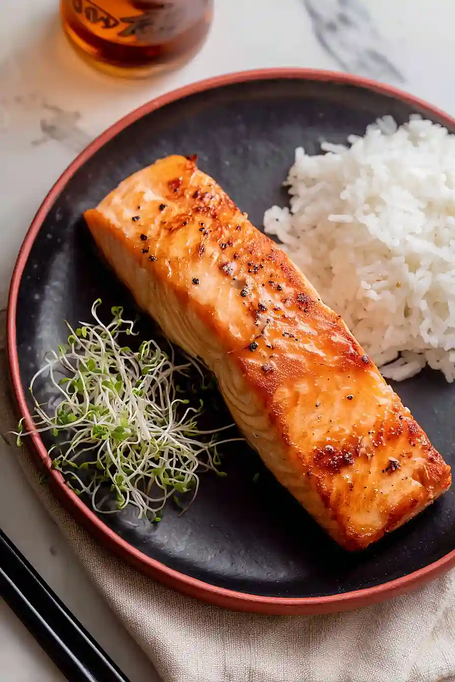 japanese style grilled salmon