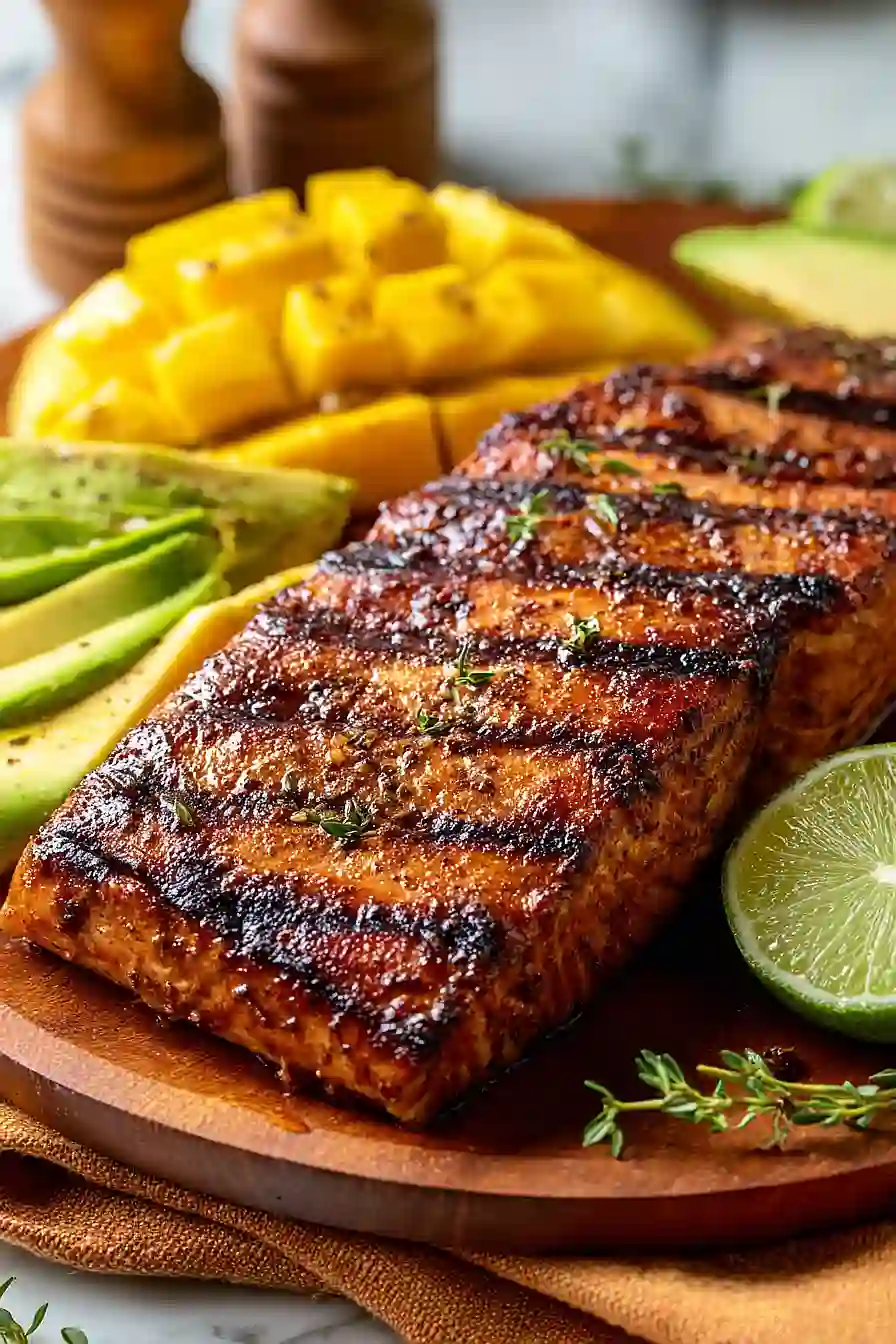 grilled jerk salmon