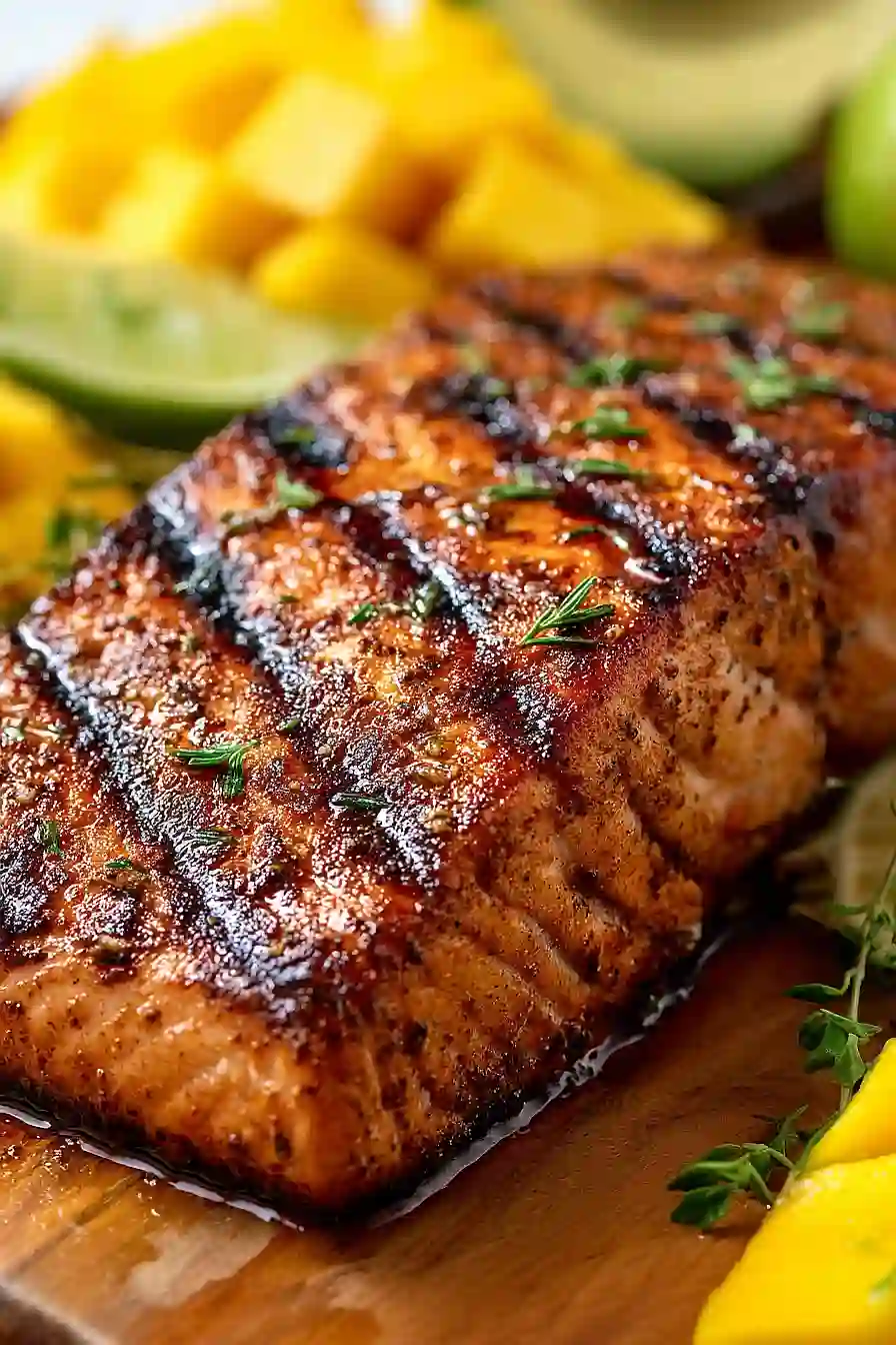 grilled jerk salmon