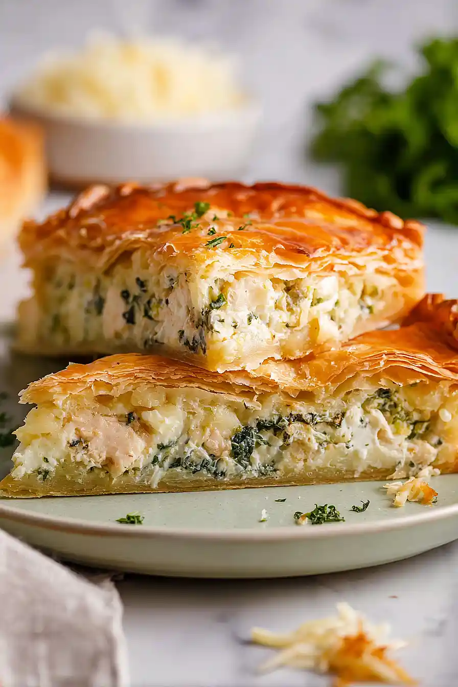 chicken and spinach pie