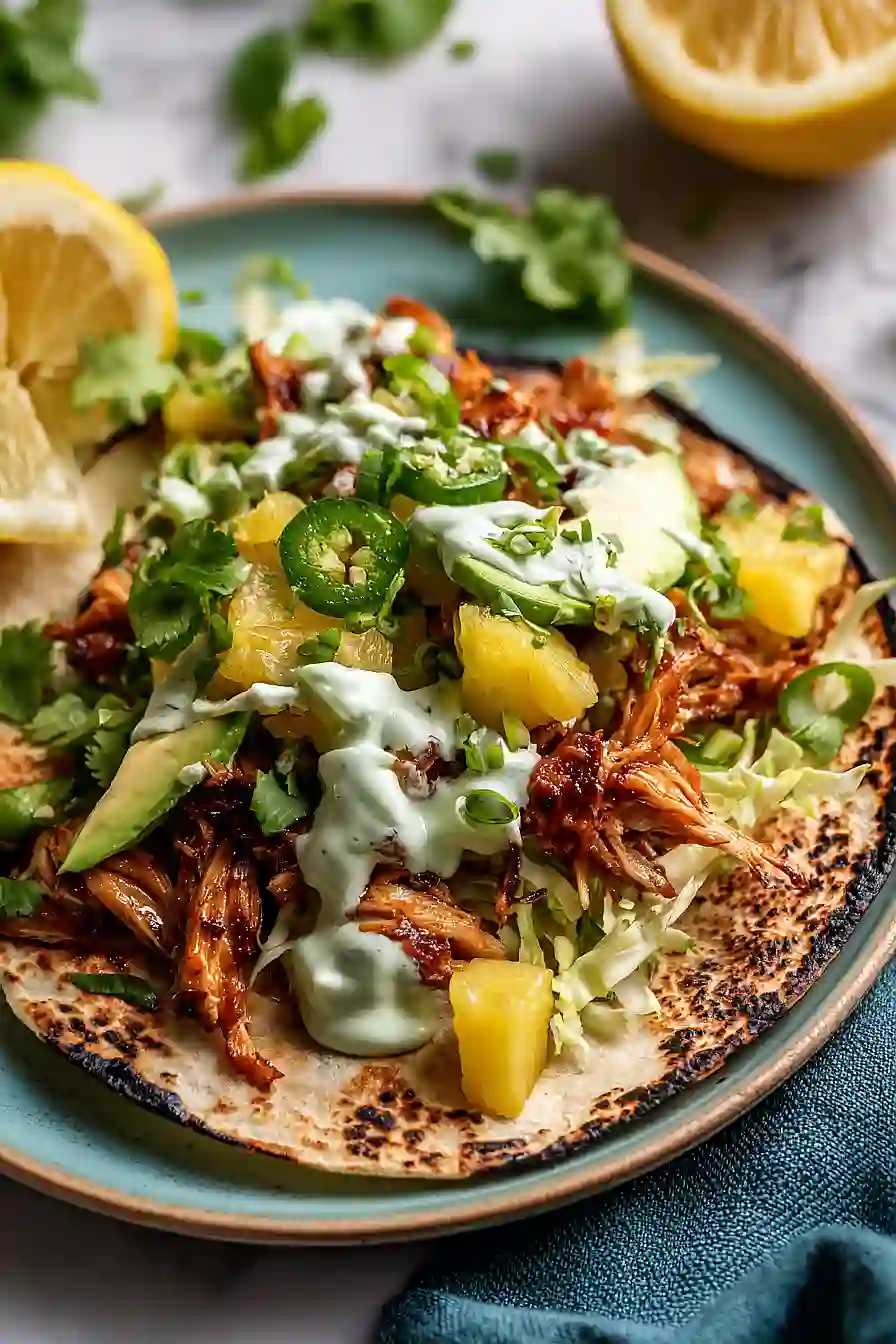 hawaiian chicken tacos with jalapeño pineapple salsa