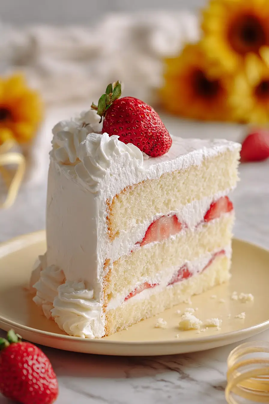 strawberry chiffon cake