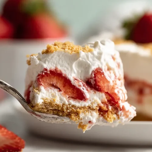 strawberry icebox cake