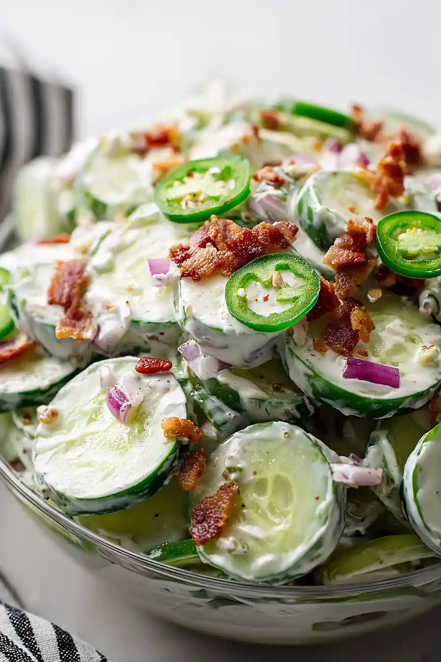 jalapeño popper cucumber salad