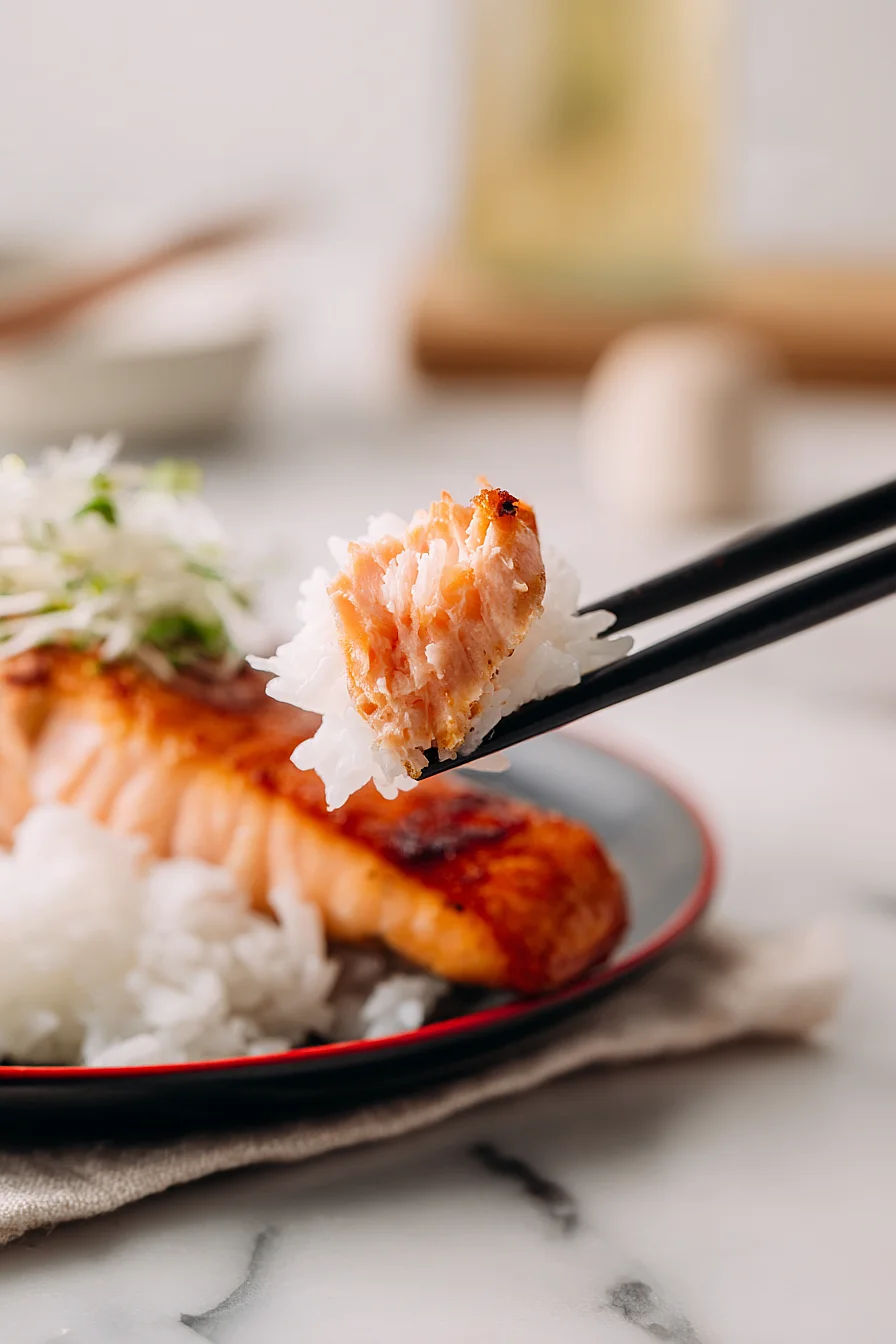 japanese style grilled salmon