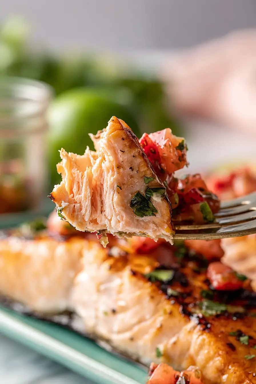 grilled salmon with strawberry jalapeño salsa