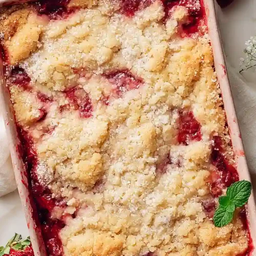 strawberry dump cake