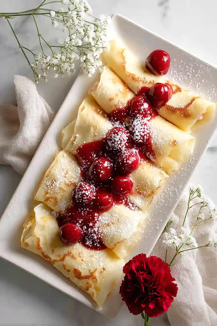 cherry crepes