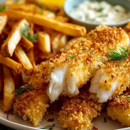 fish and chips with tartar sauce