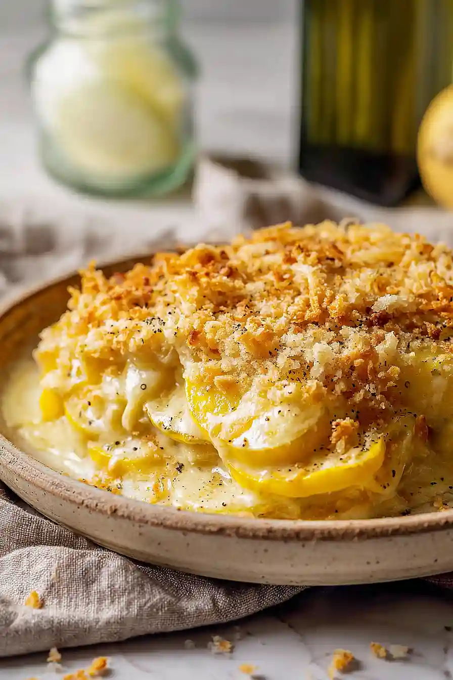 yellow squash casserole with mayonnaise