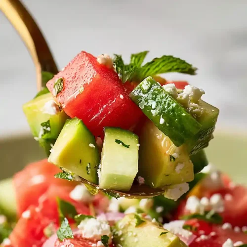 watermelon feta mint salad