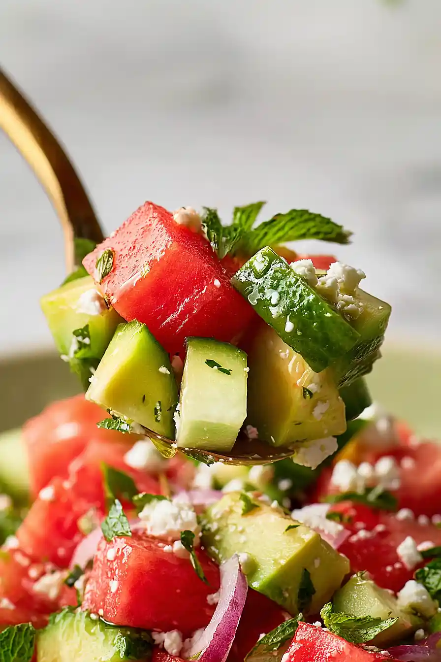 watermelon feta mint salad