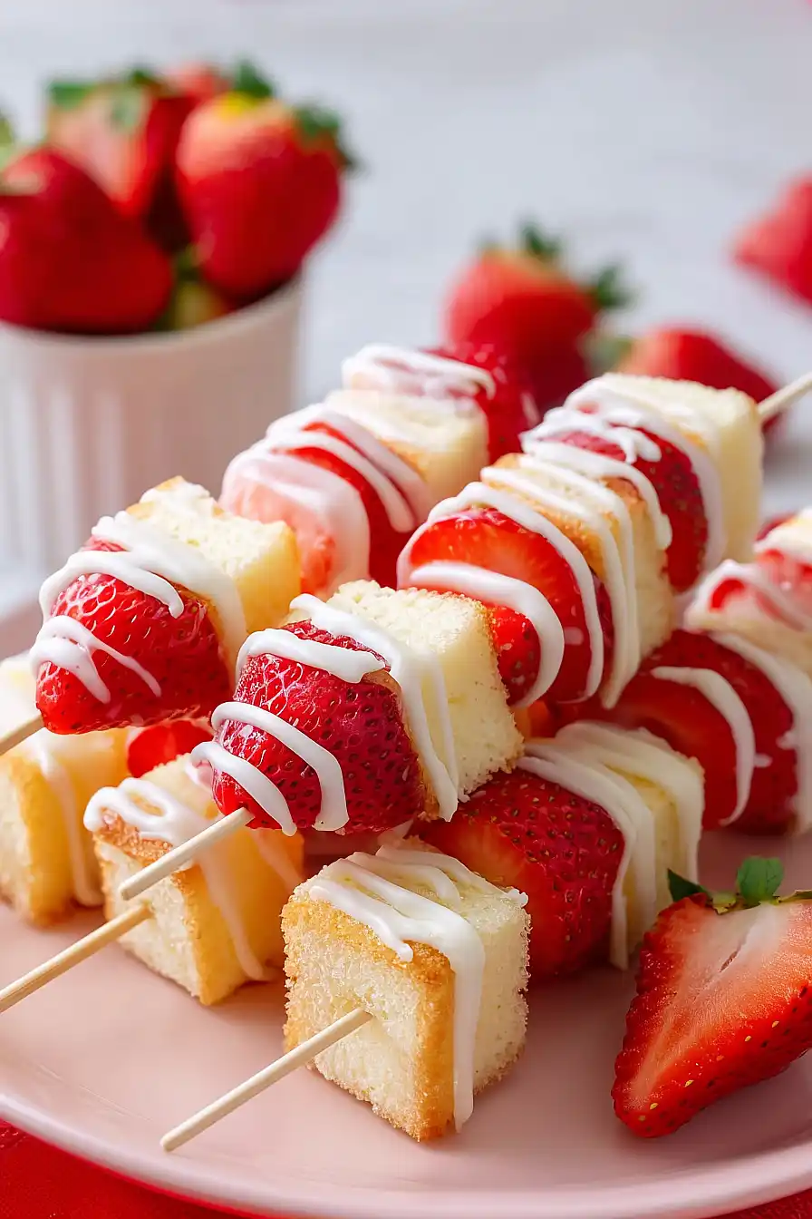 strawberry shortcake skewers