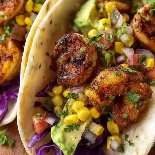 corn salsa shrimp tacos