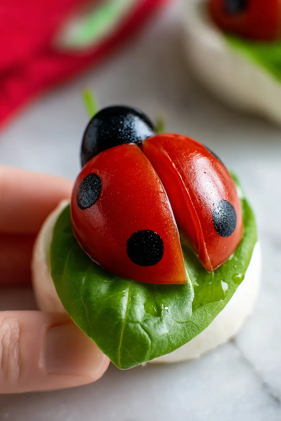 ladybug caprese salad