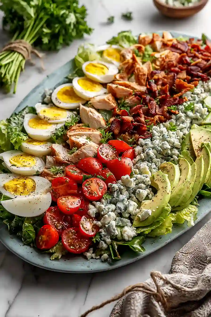 cobb salad with blue cheese