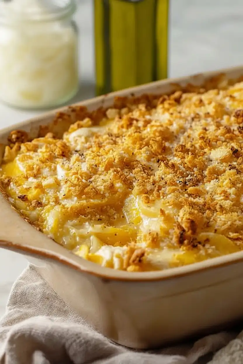yellow squash casserole with mayonnaise