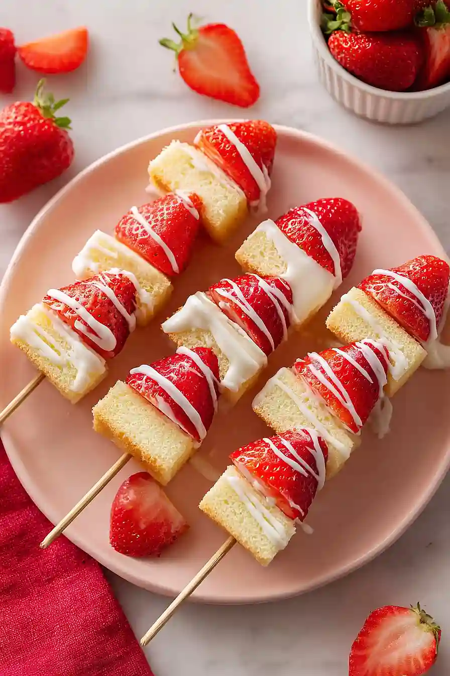 strawberry shortcake skewers