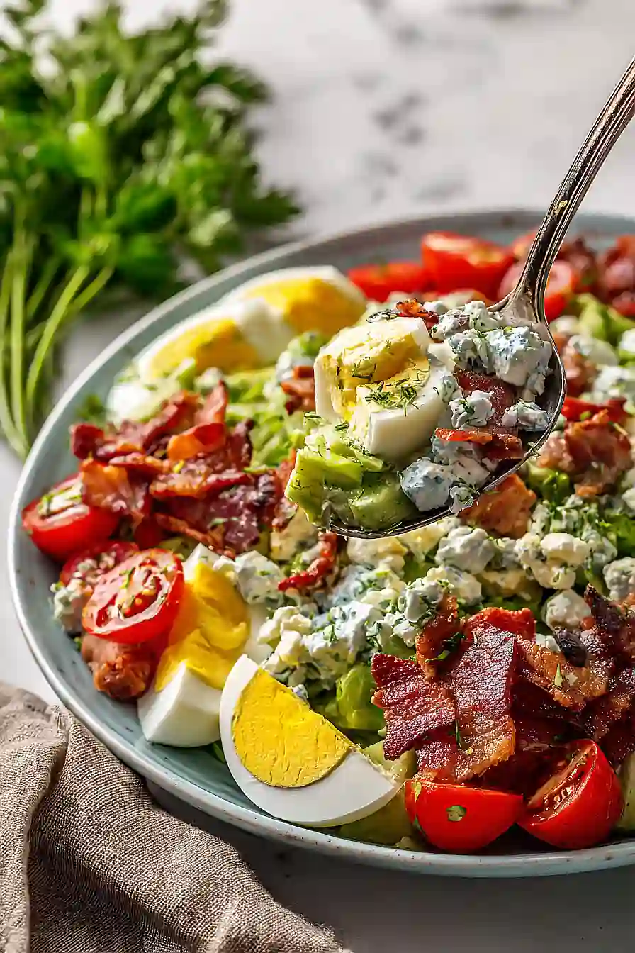 cobb salad with blue cheese