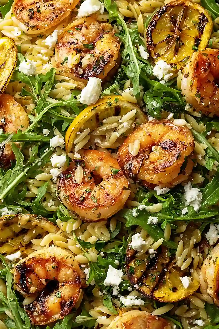lemon orzo salad with shrimp