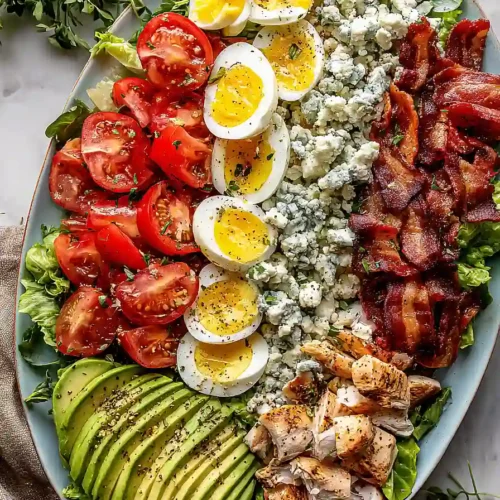 cobb salad with blue cheese