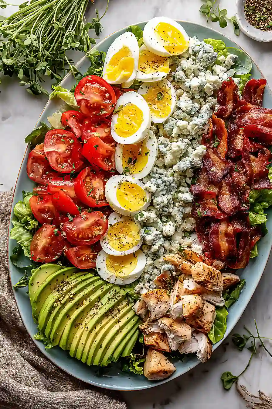 cobb salad with blue cheese