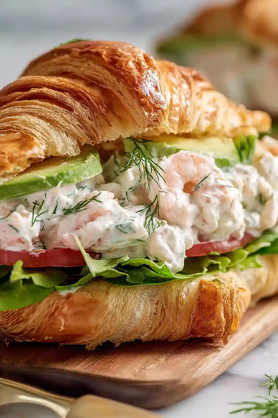 shrimp salad croissants