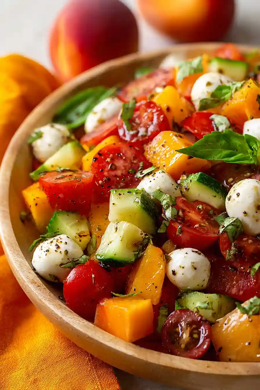 nectarine caprese salad