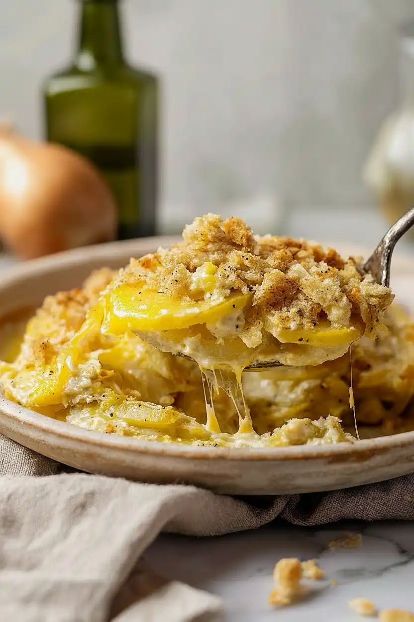 yellow squash casserole with mayonnaise