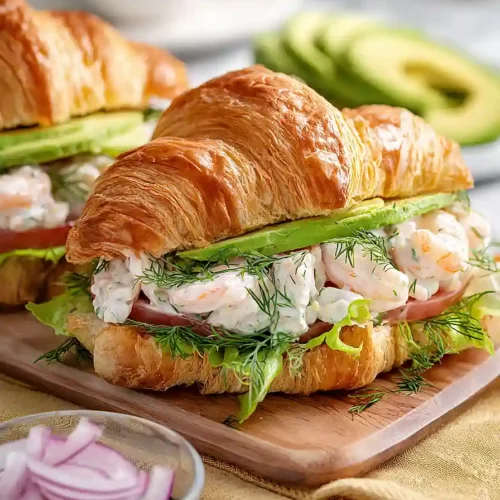 shrimp salad croissants