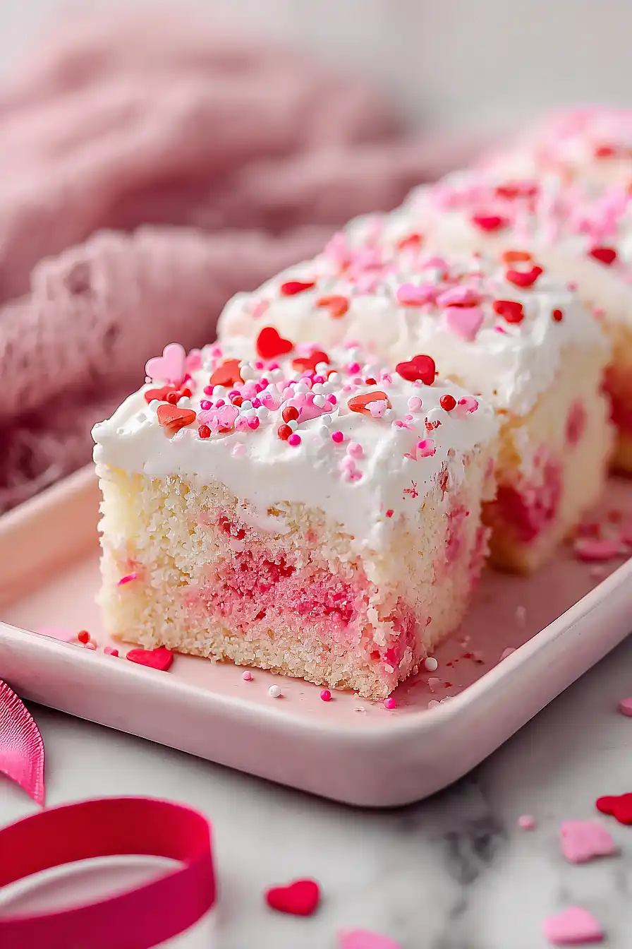 valentine's day jello poke cake