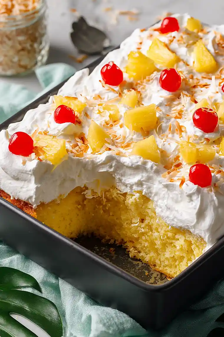 pineapple jello poke cake