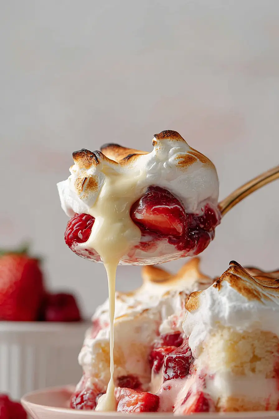 berry meringue trifle