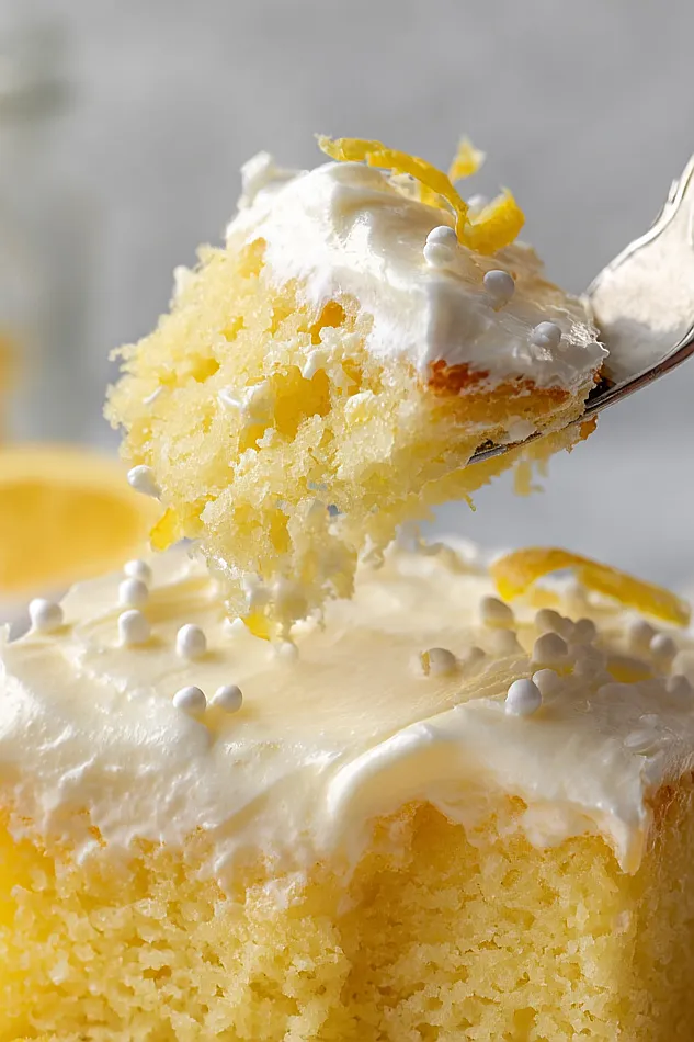 triple lemon jello poke cake