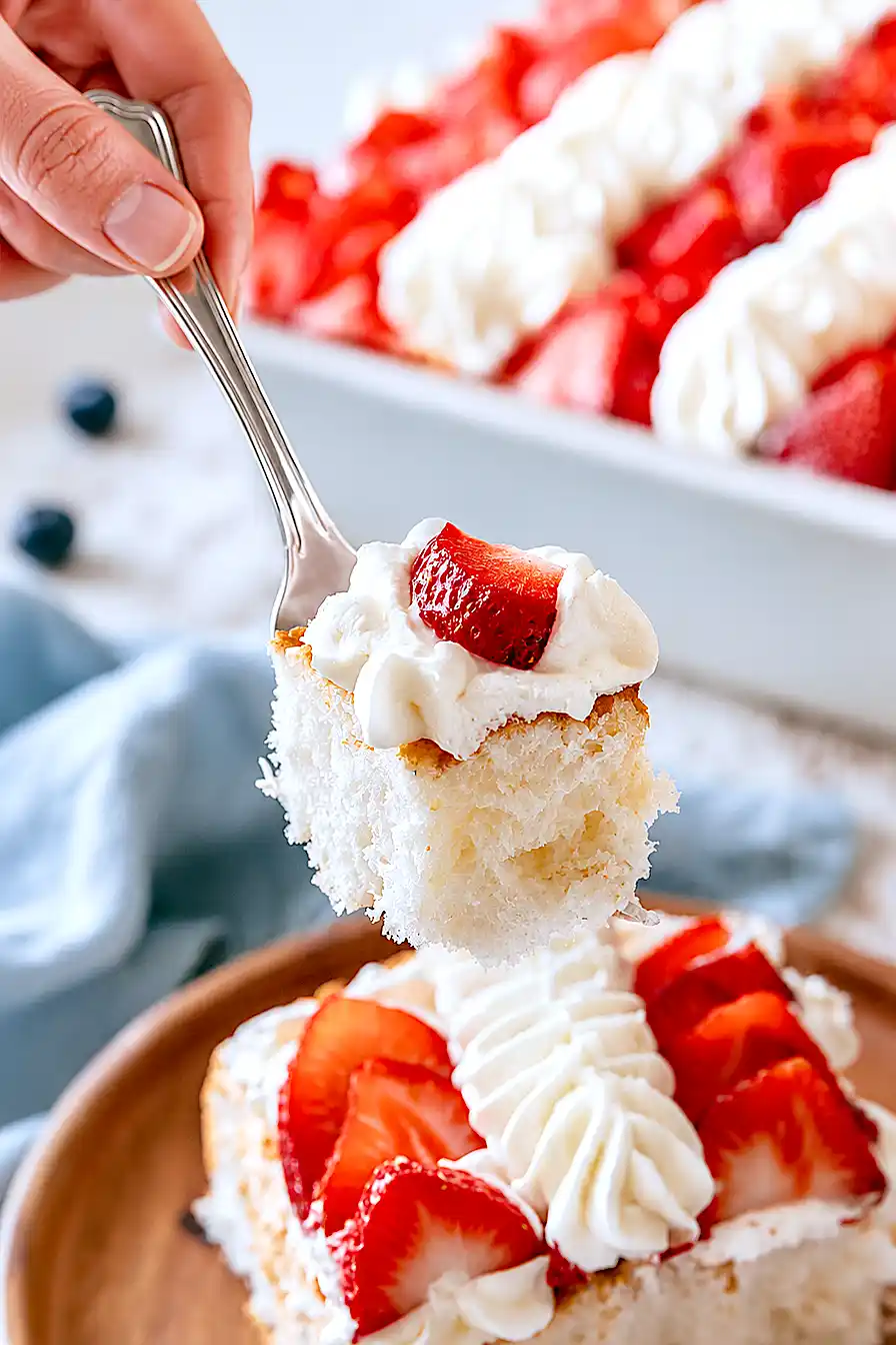 angel food flag cake