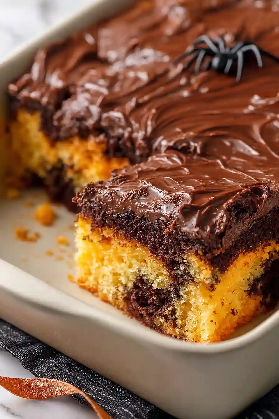 halloween jello poke cake