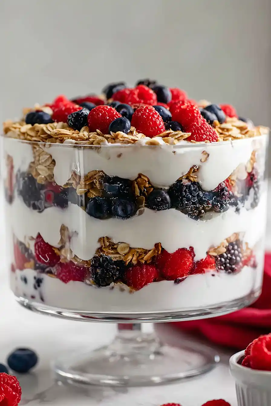 berry yogurt parfait trifle