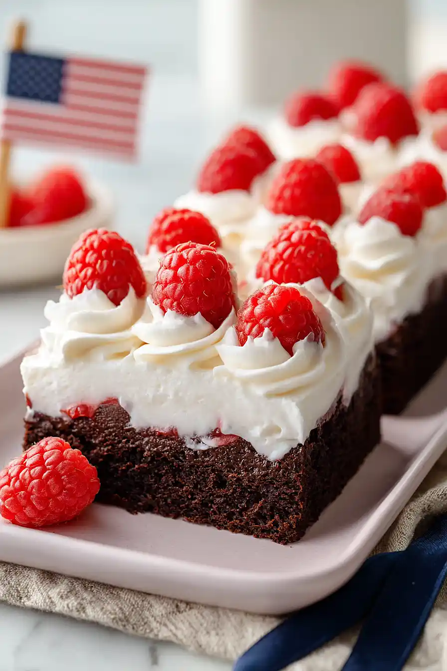 brownie flag cake