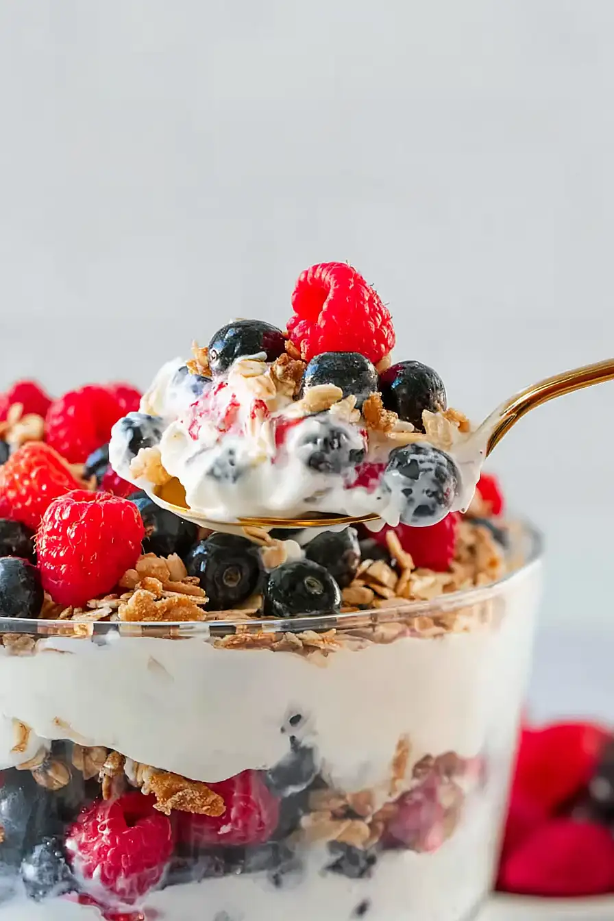 berry yogurt parfait trifle
