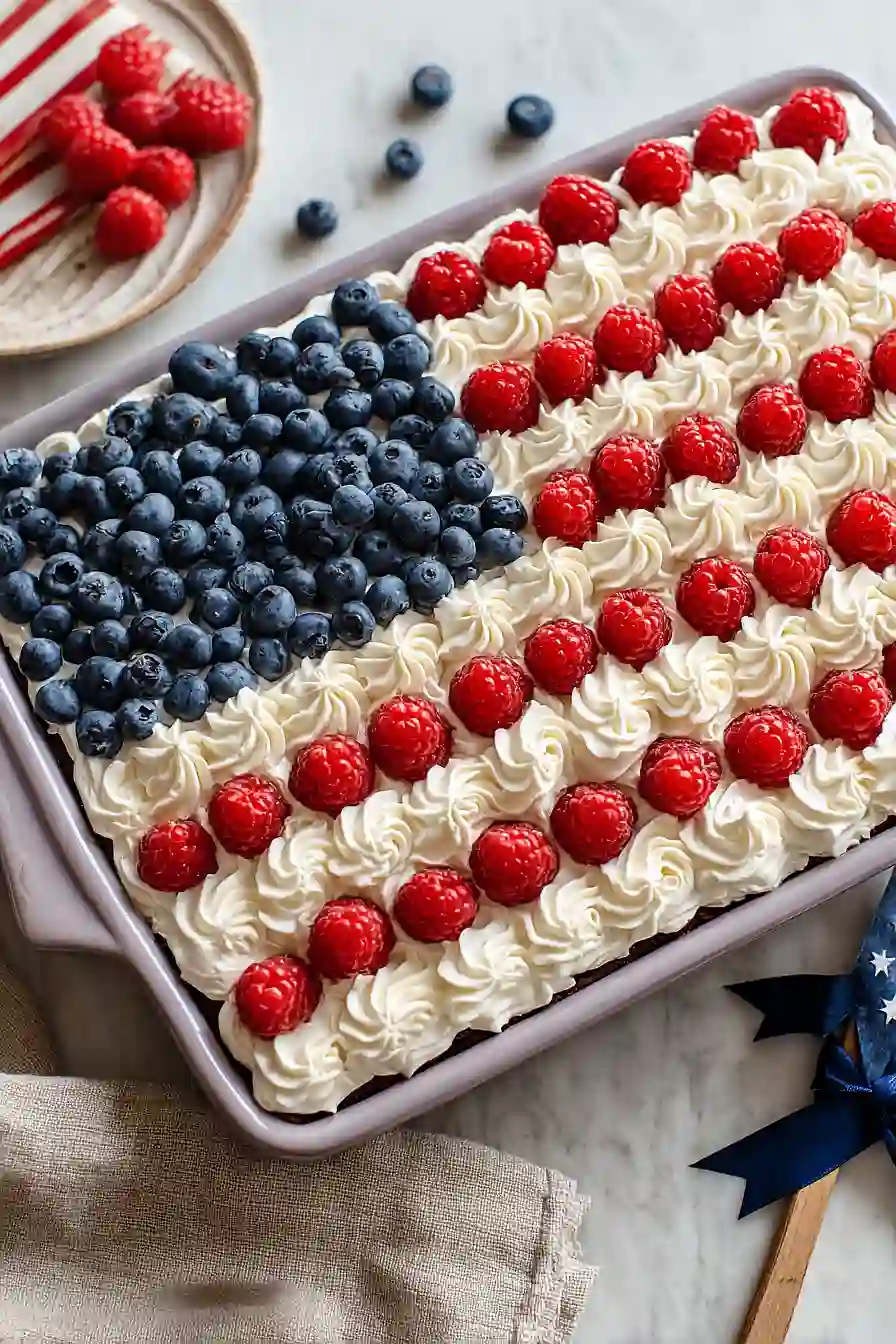 brownie flag cake