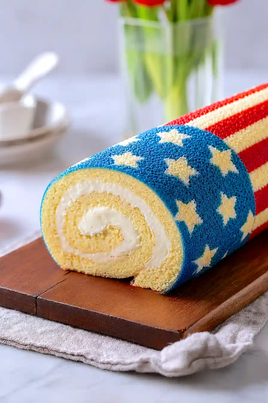 american flag cake roll